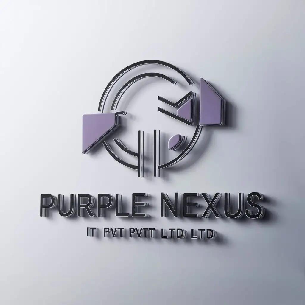 a logo design,with the text "Purple Nexus", main symbol:IT Pvt LTD Company,Moderate,be used in Technology industry,clear background