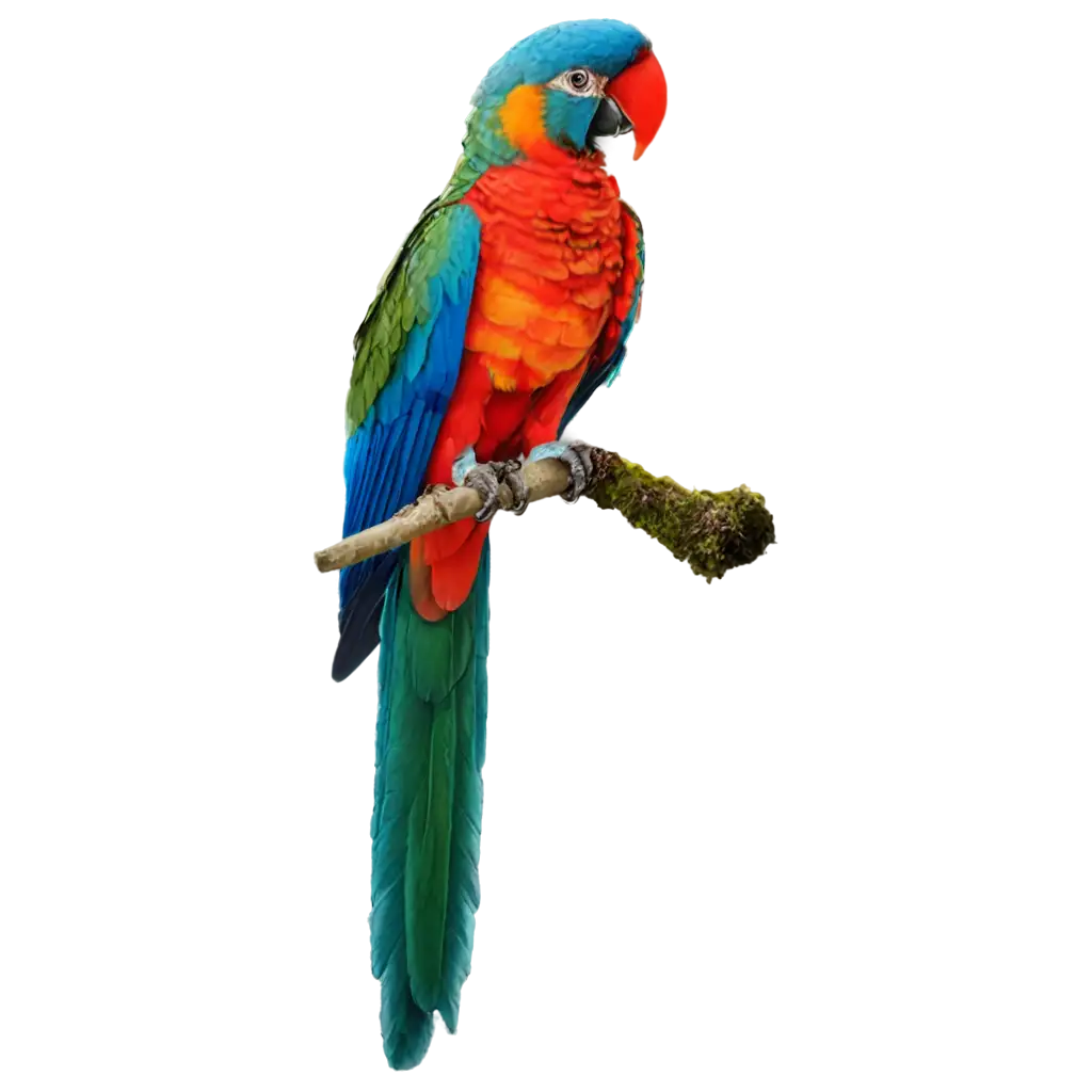 Exquisite-PNG-Image-Vibrant-Parrot-Amidst-Lush-Garden