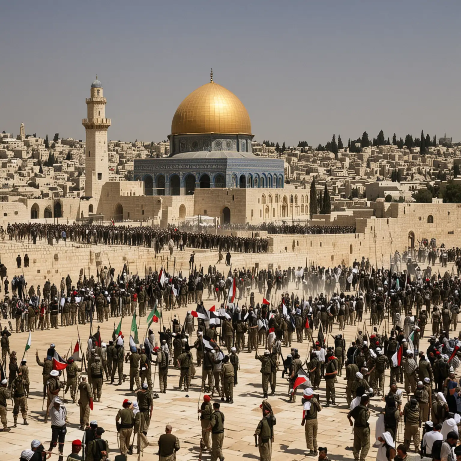 Multinational Arab and Islamic army against the Israeli army - Al Aqsa mosque