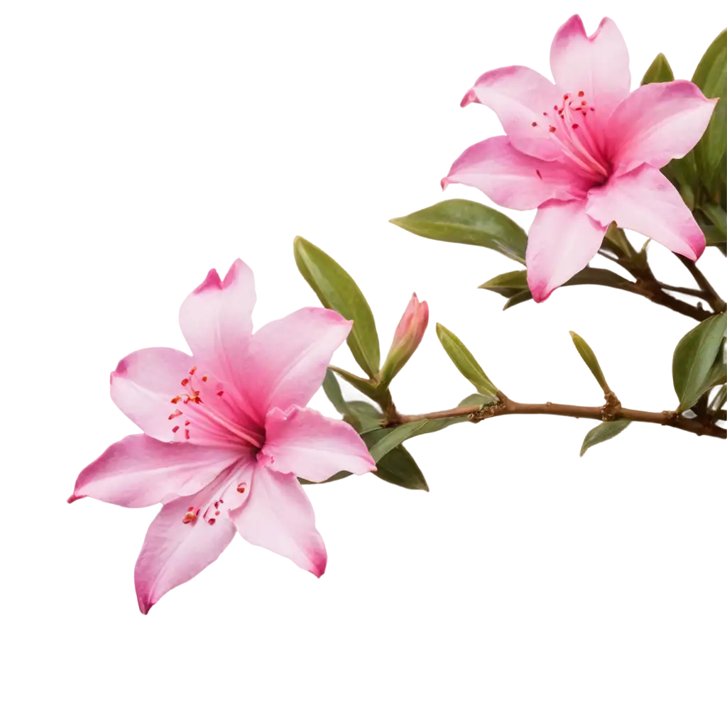 Exquisite-CloseUp-PNG-Image-of-a-Charming-Azalea-Flower-Enhance-Your-Visual-Content-with-HighQuality-Clarity