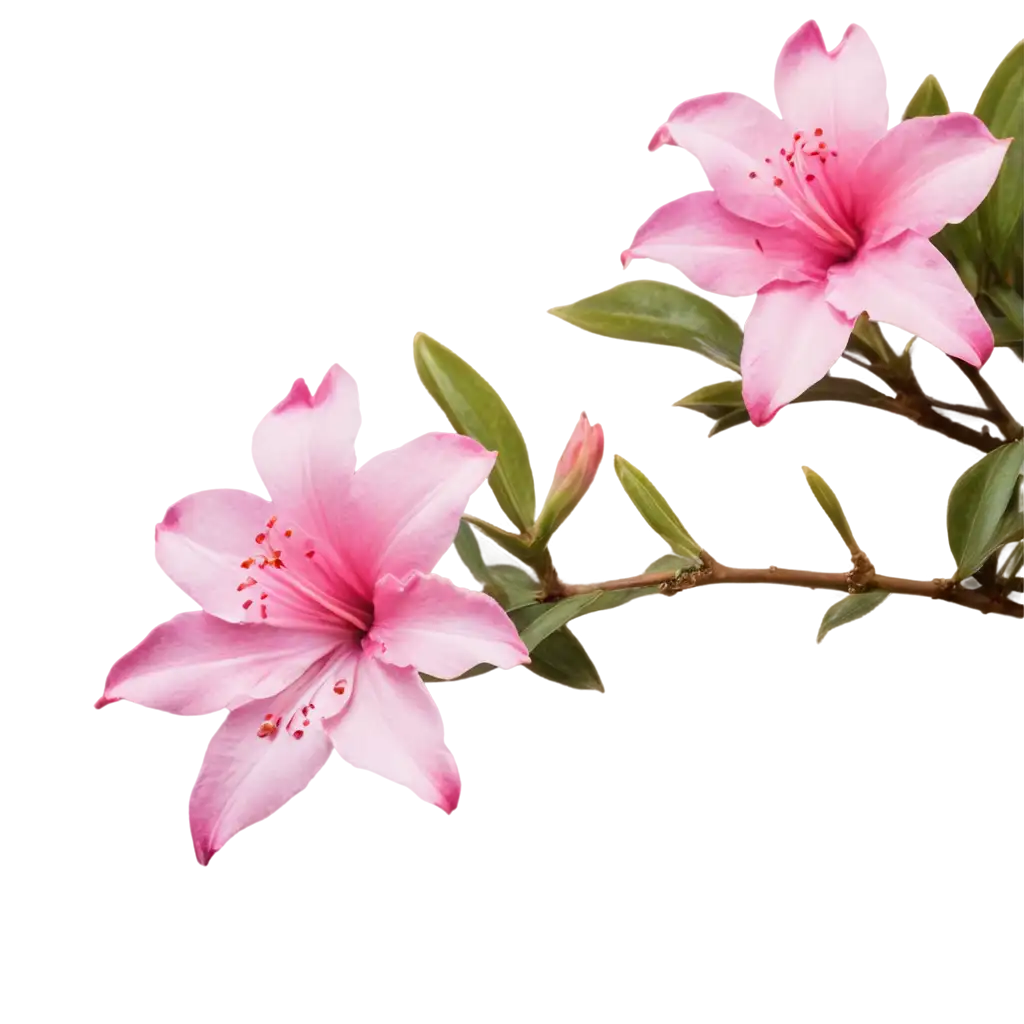 close up of beautiful charming azalea flower