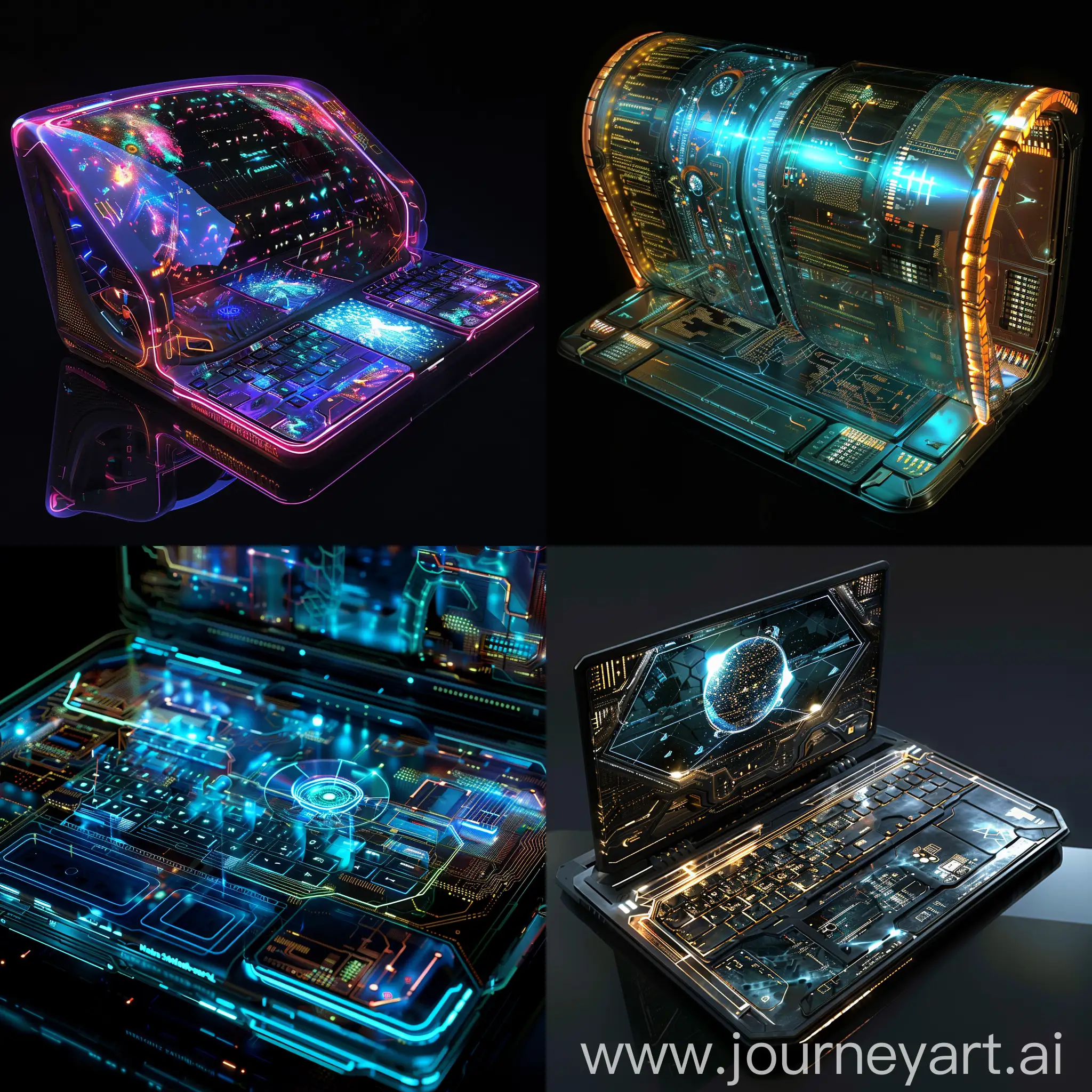 Speculative-SciFi-Laptop-with-Advanced-Technology-Features