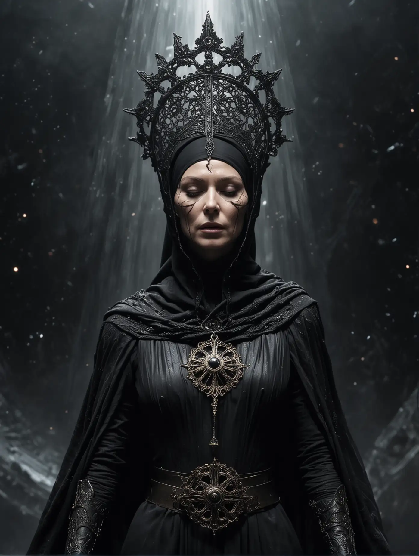 Domineering-Sister-of-the-Bene-Gesserit-with-Black-Hole-Backdrop