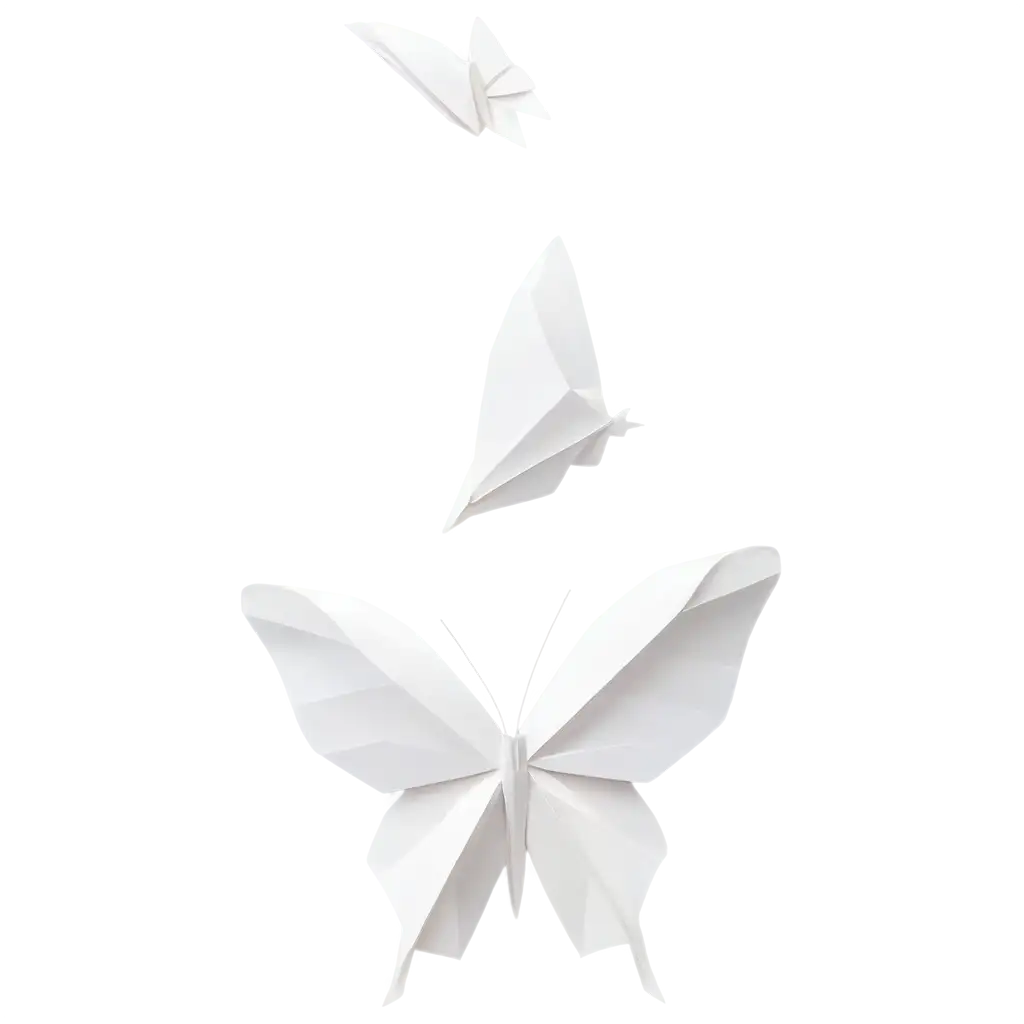 butterfly origami white
