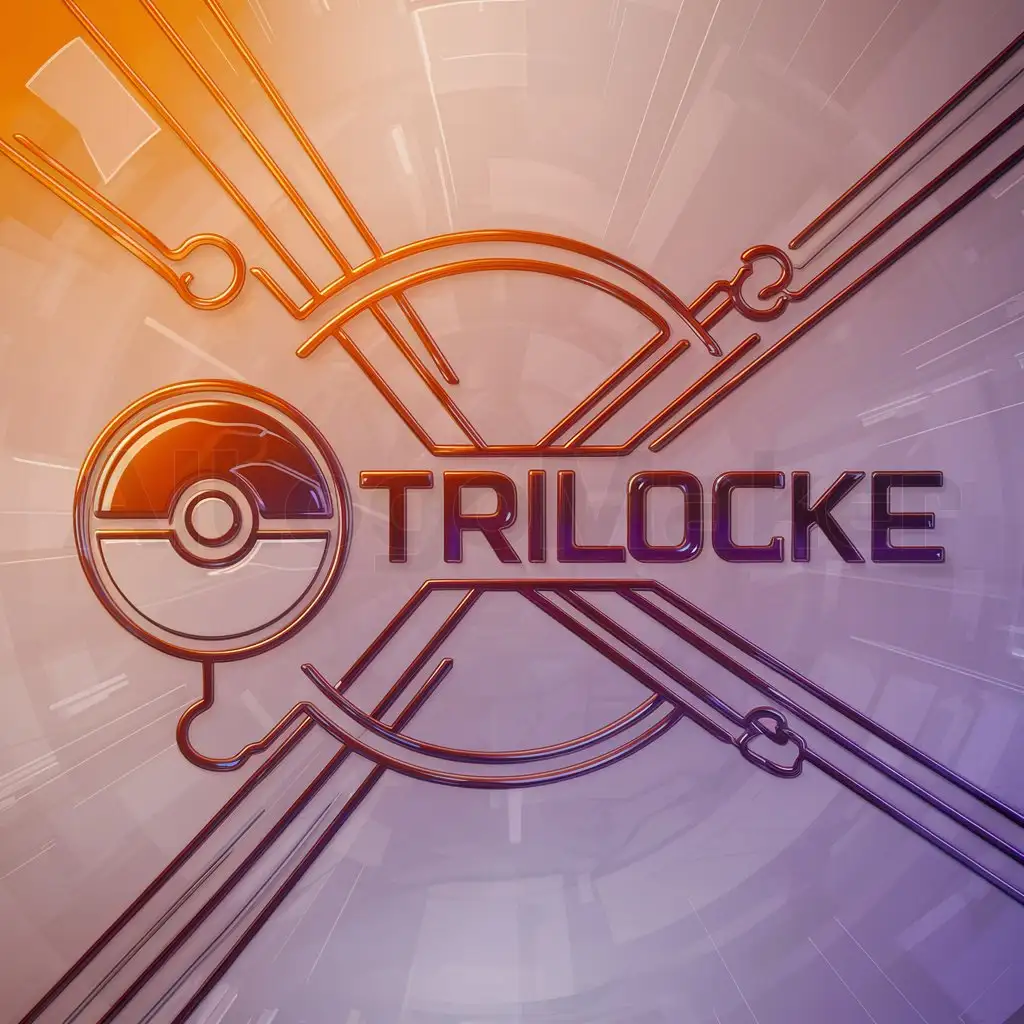 a logo design,with the text "Trilocke", main symbol:Pokemon and the word Trilocke,complex,clear background