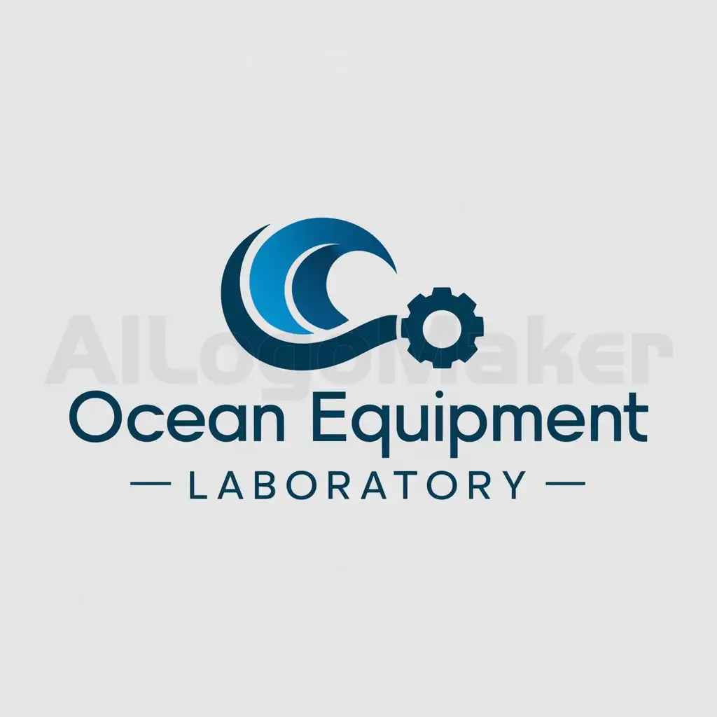 a logo design,with the text "ocean equipment laboratory", main symbol:ocean,Moderate,clear background