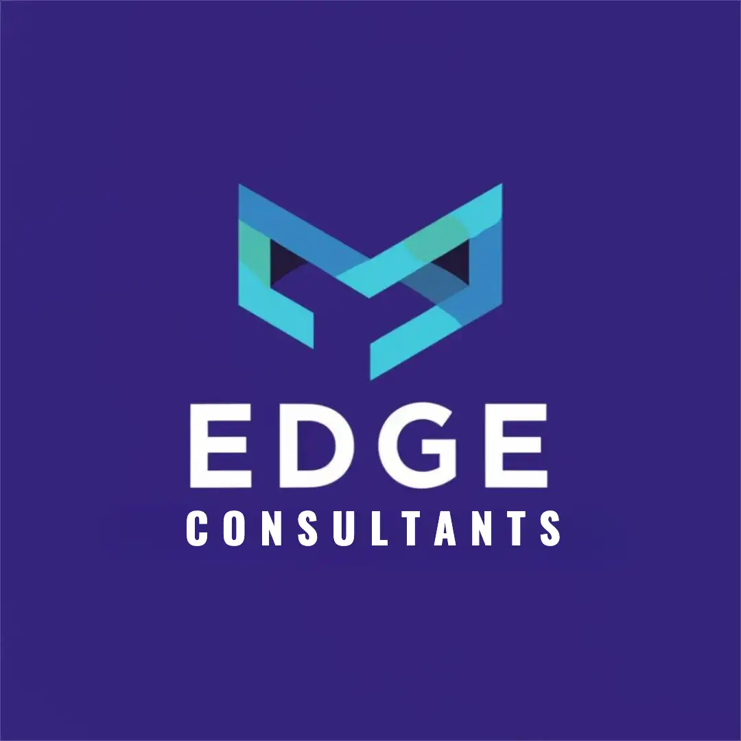 a logo design,with the text "EDGE Consultants", main symbol:EDGE,Minimalistic,be used in Technology industry,clear background