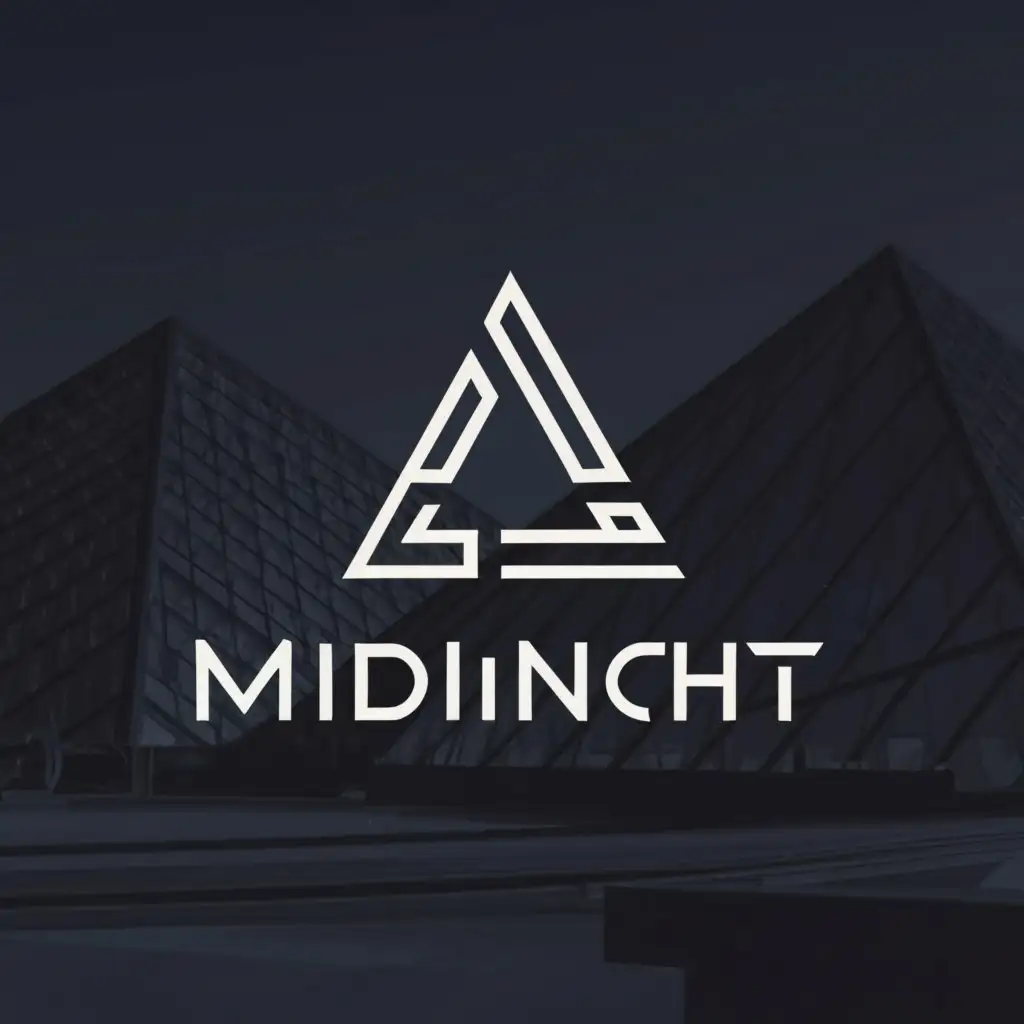a logo design,with the text "MIDNIGHT", main symbol:triangle,Moderate,clear background
