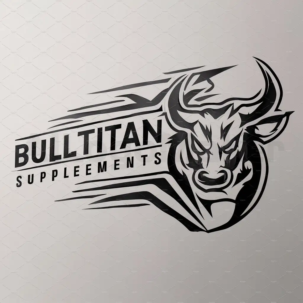 a logo design,with the text "BullTitan Supplements", main symbol:toro,complex,be used in Sports Fitness industry,clear background