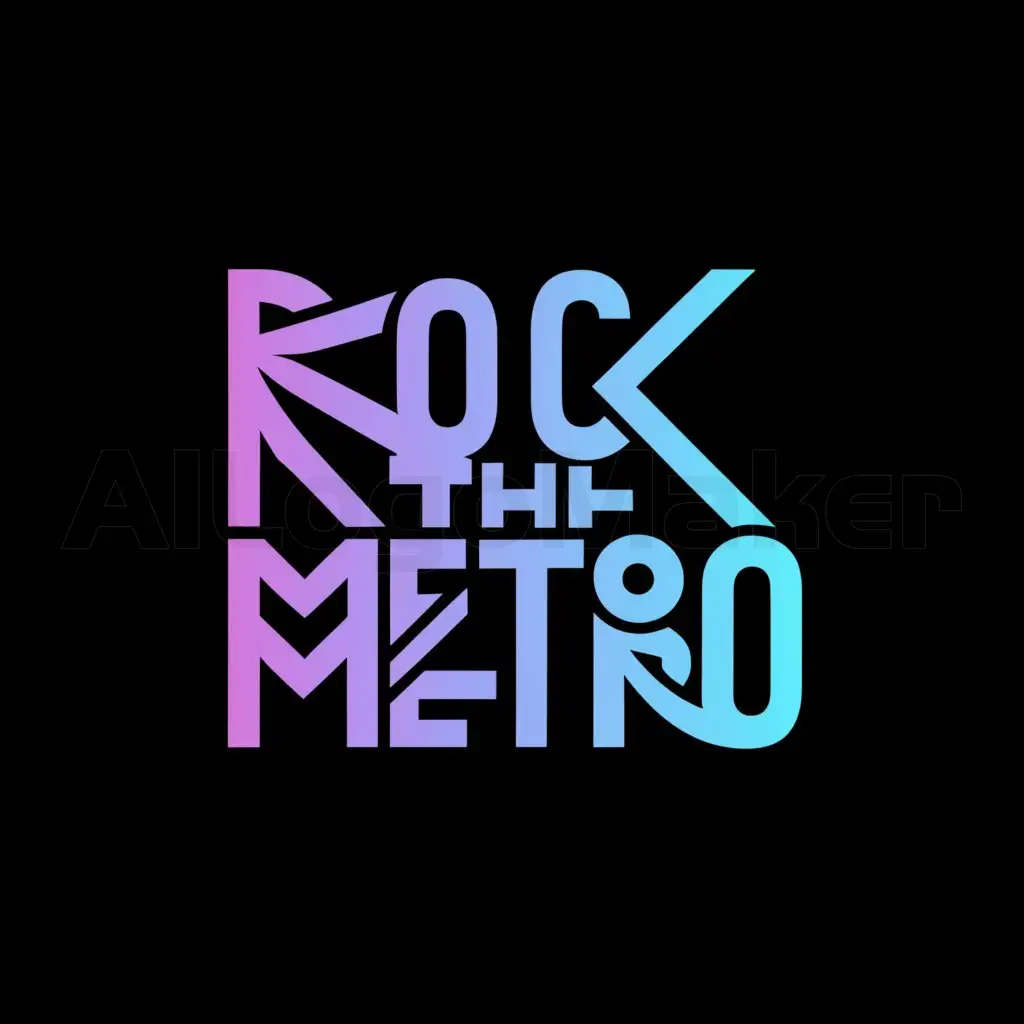 a logo design,with the text "rock the metro", main symbol:abstract,complex,be used in Entertainment industry,clear background