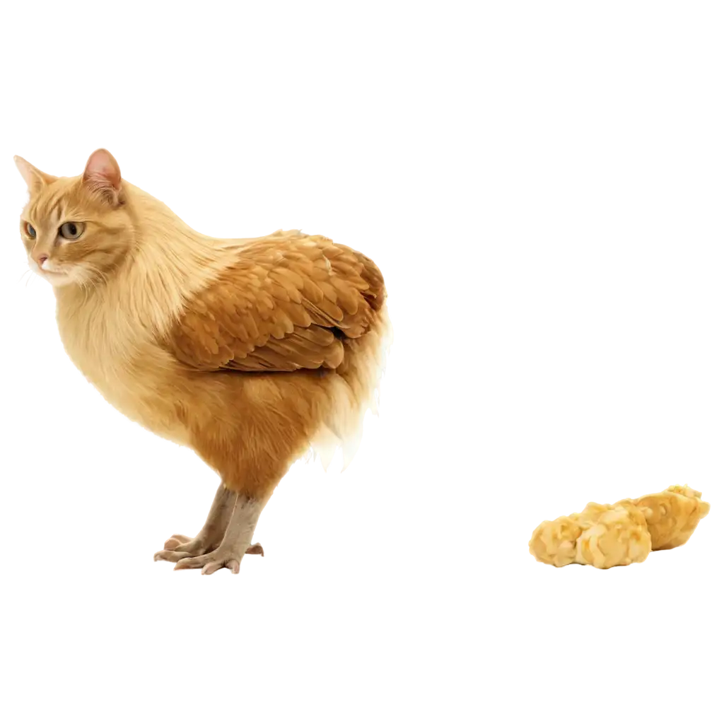 Vibrant-PNG-Image-of-a-Playful-Chicken-and-Cat-Captivating-Digital-Art-for-Websites-Social-Media-and-More
