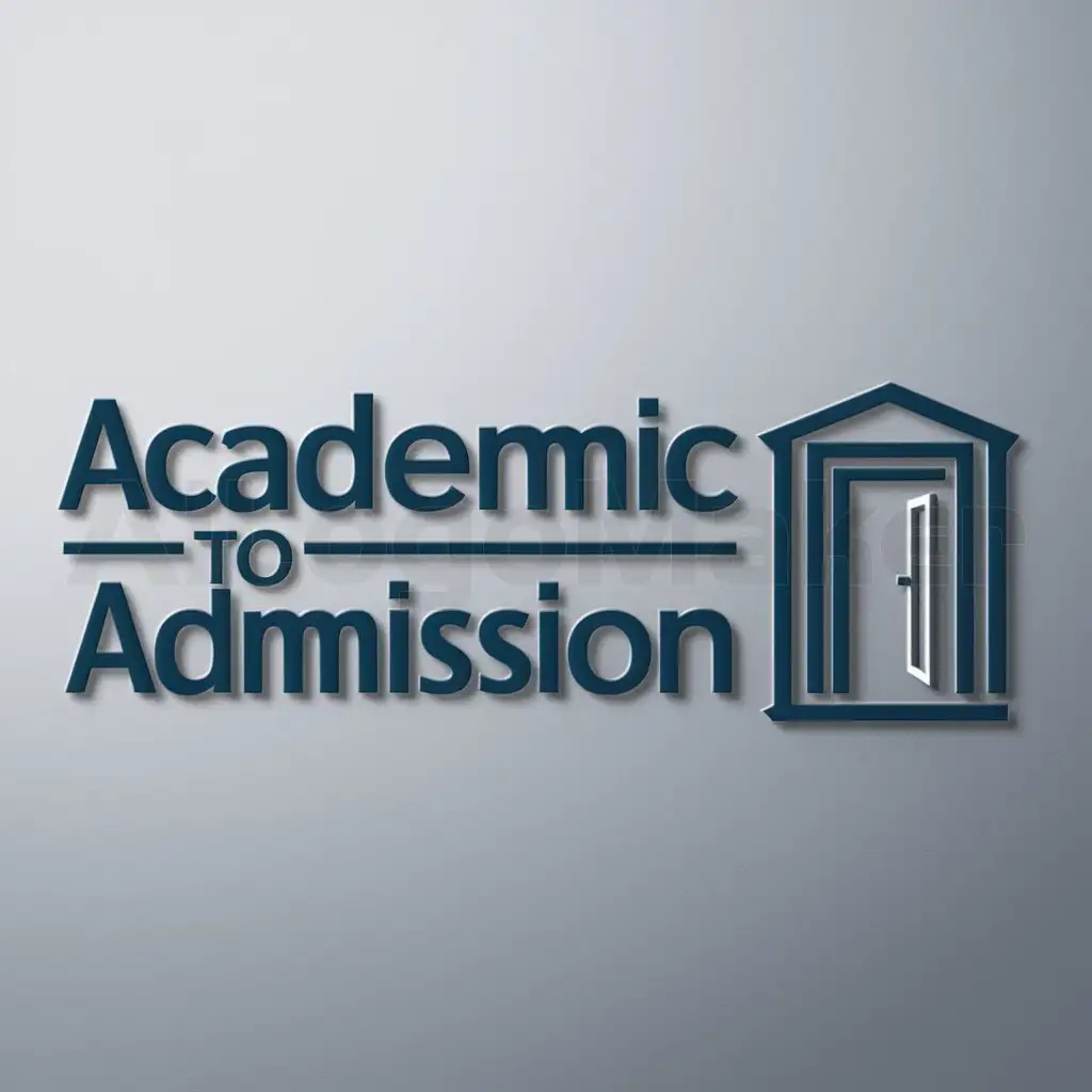 a logo design,with the text "Academic To Admission", main symbol:institution,Moderate,be used in Education industry,clear background