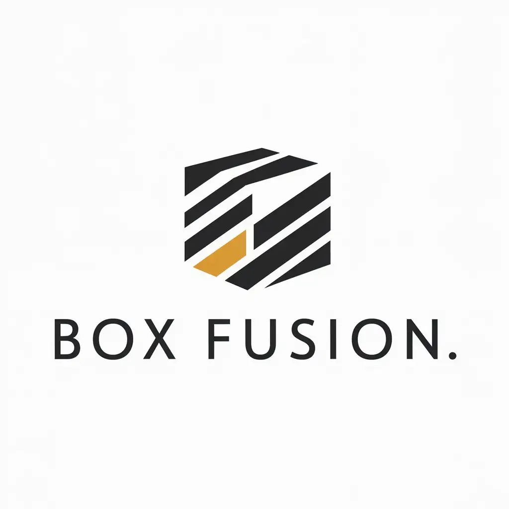 a logo design,with the text "box fusion", main symbol:box/technology/media/fusion/,Minimalistic,be used in Internet industry,clear background