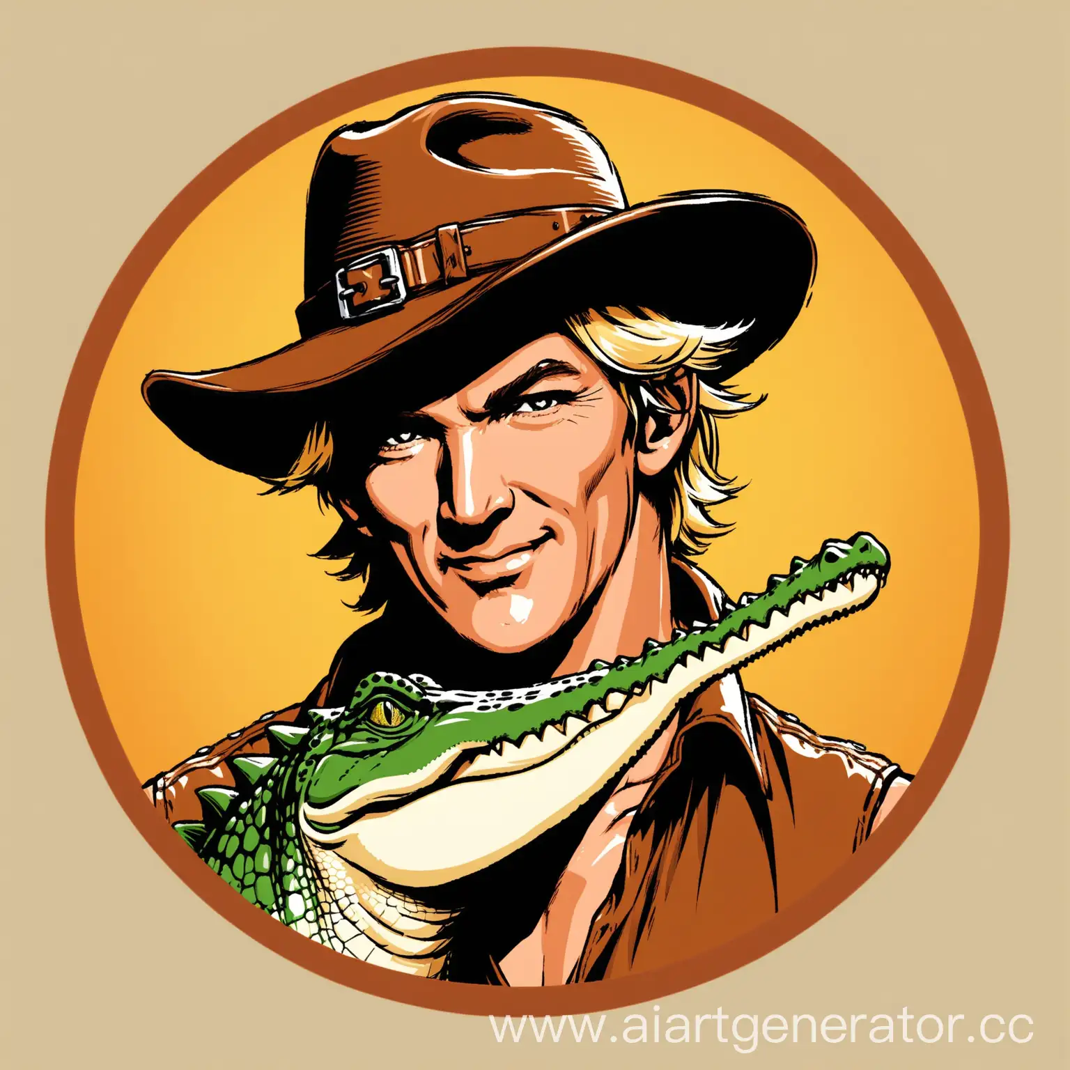 Adventure-with-Crocodile-Dundee-Inspired-Logo-Crocodile