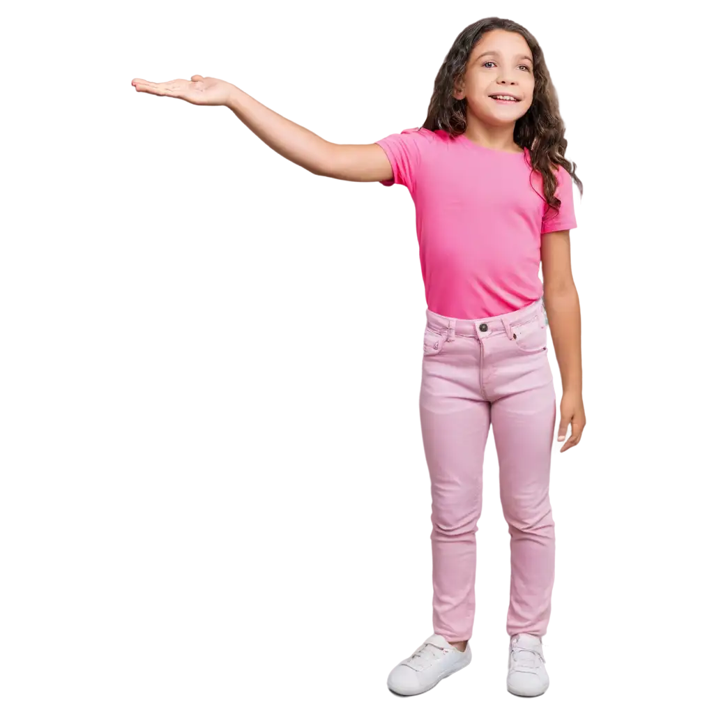 Mariah Haley (Niña De 6 Años) Llevando Camisa Rosa y Pantalones Rosa