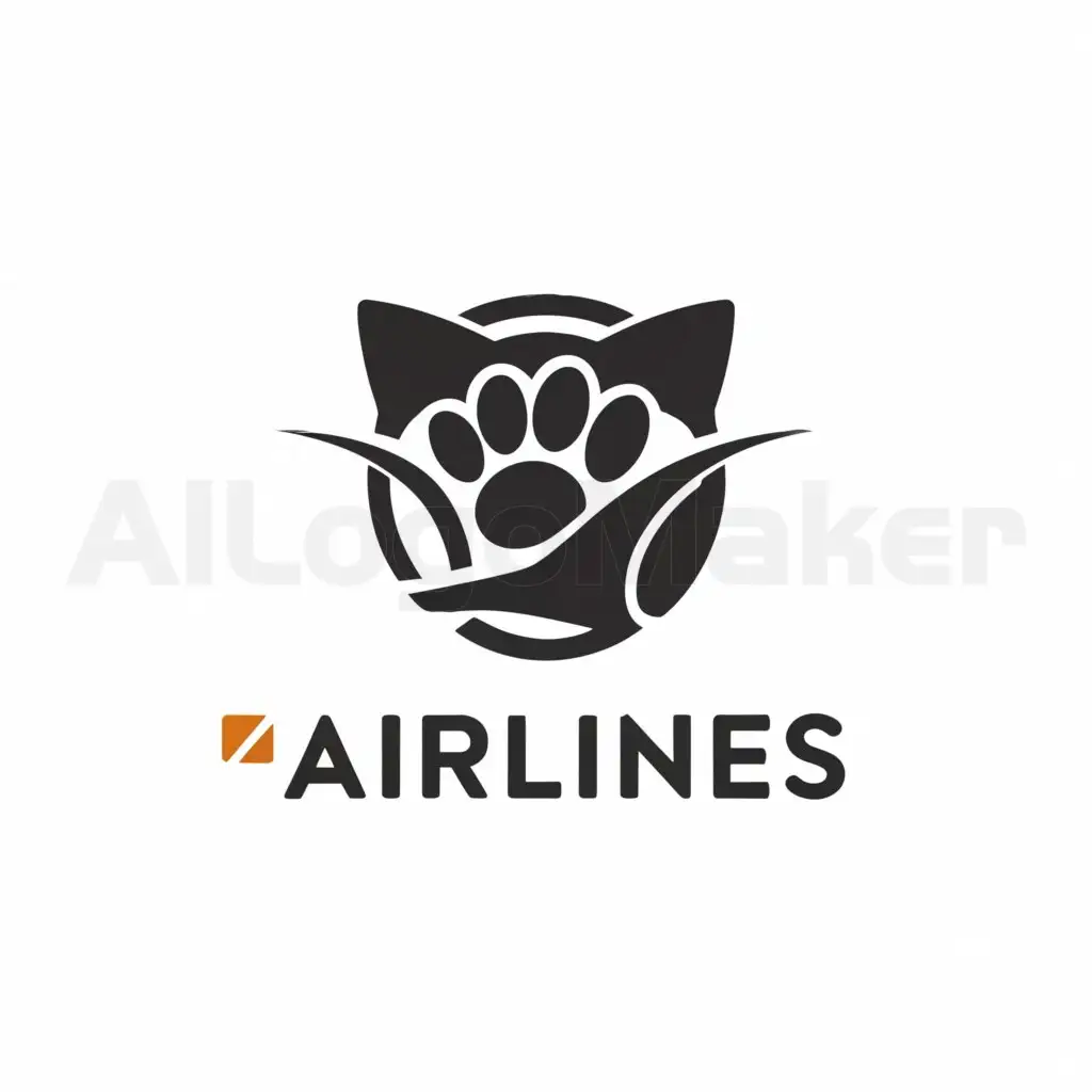 a logo design,with the text "Airlines", main symbol:Cat,Moderate,clear background