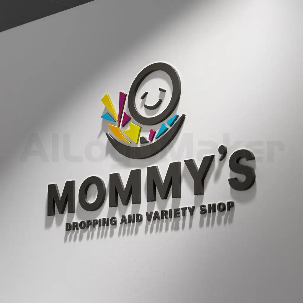 LOGO-Design-for-Mommys-Dropping-and-Variety-Shop-Clean-Text-with-Classic-Symbol