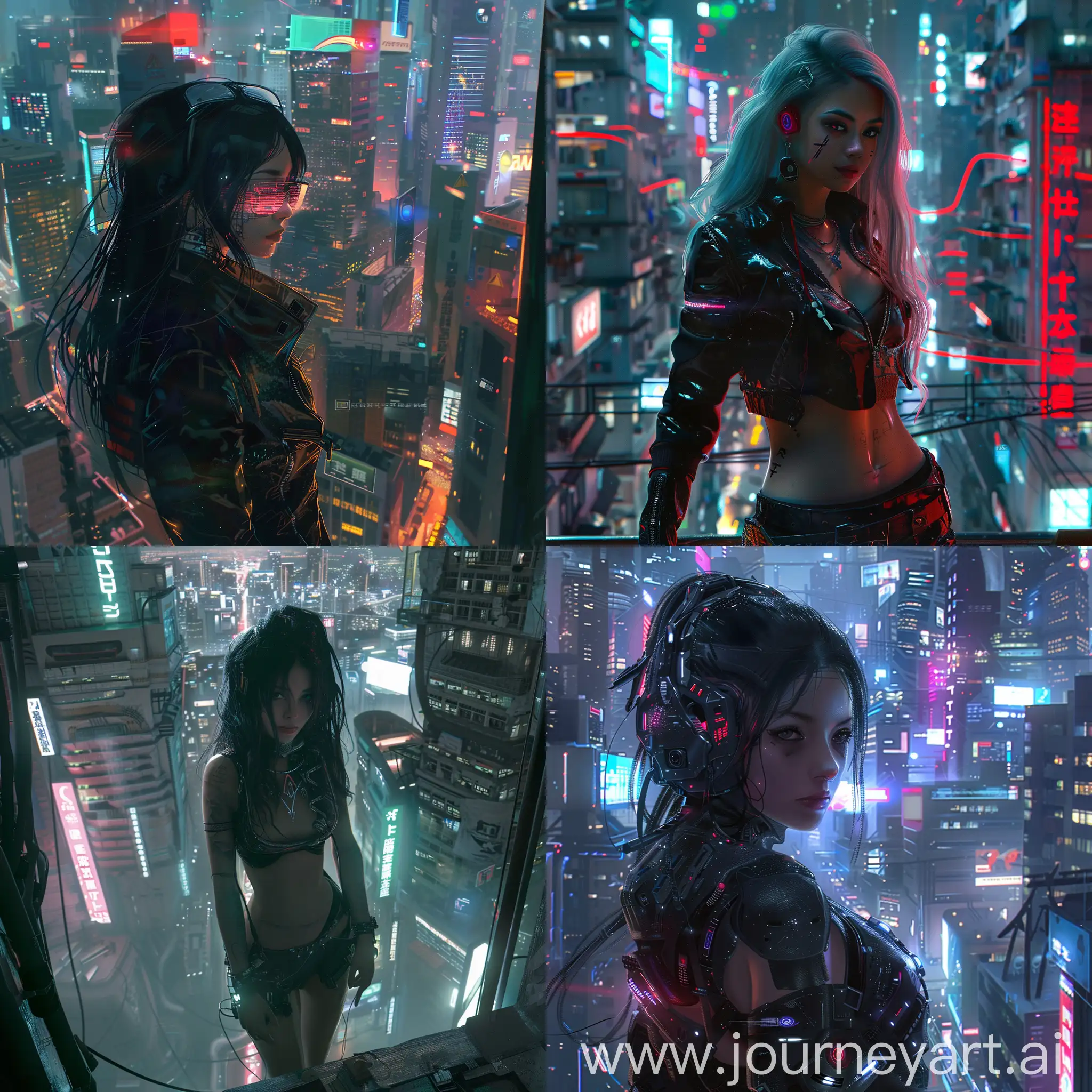 Cyberpunk-Girl-in-Dystopic-Future-City