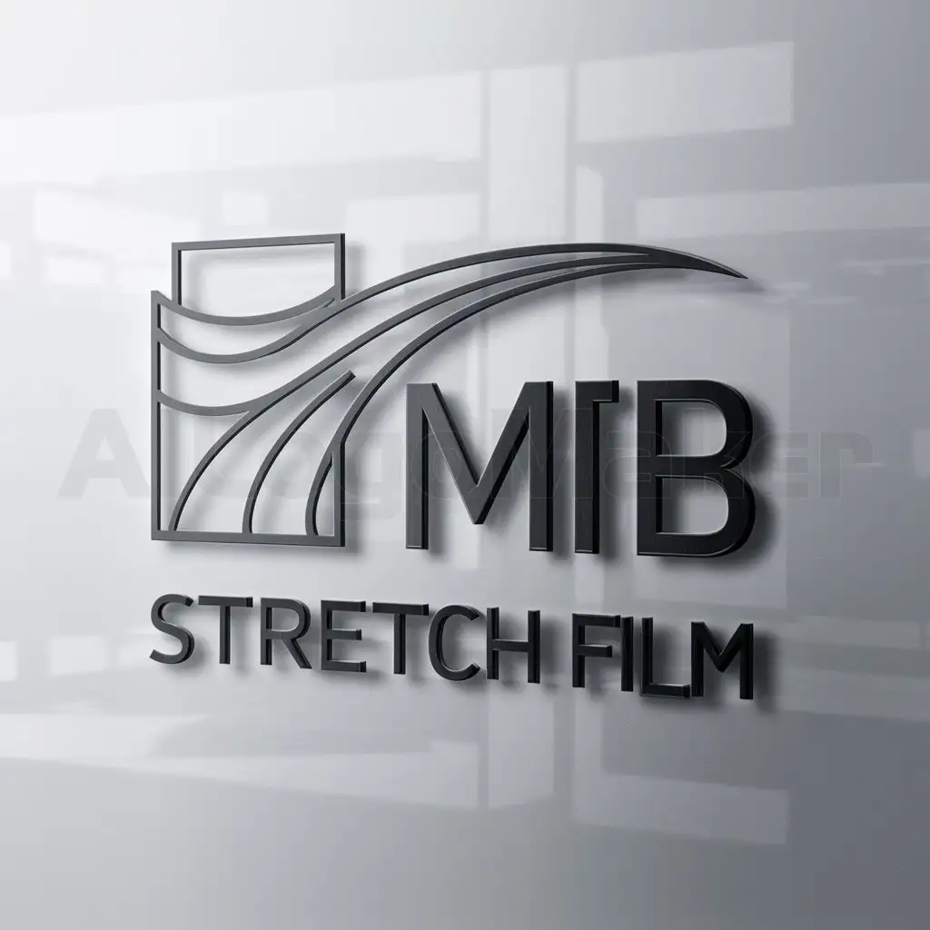 a logo design,with the text "MRB", main symbol:stretch film,Minimalistic,be used in Others industry,clear background
