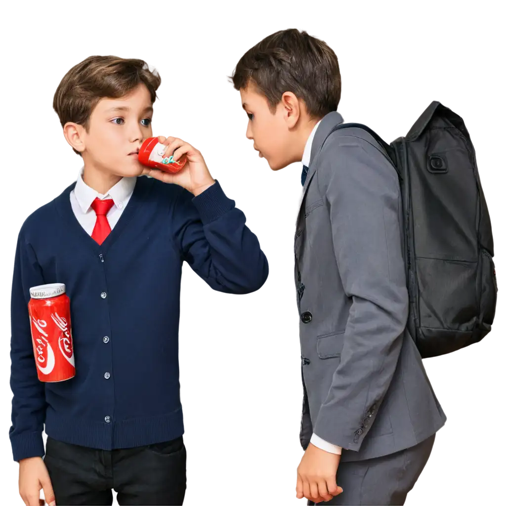 HighQuality-PNG-Image-of-a-School-Boy-Drinking-CocaCola-AI-Art-Prompt