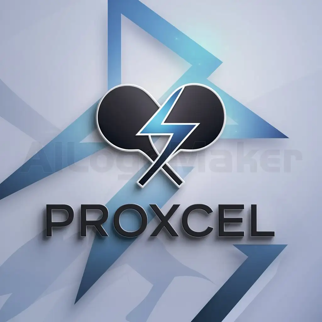 LOGO-Design-for-ProXcel-Dynamic-Lightning-Bolt-Ping-Pong-Rackets-on-Clear-Background
