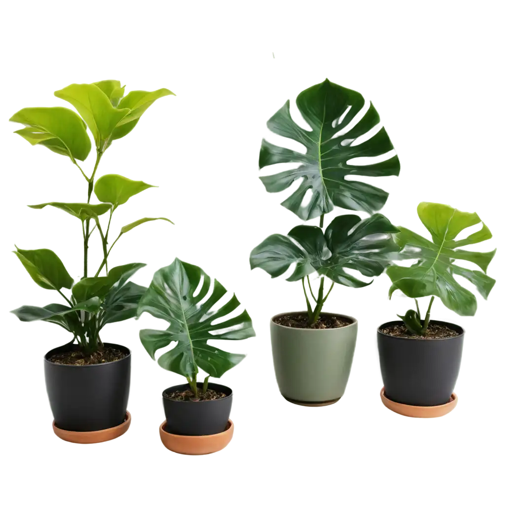 Exquisite-PNG-Rendering-of-Potted-Monstera-Species-Elevate-Your-Space-with-HighQuality-Foliage-Imagery