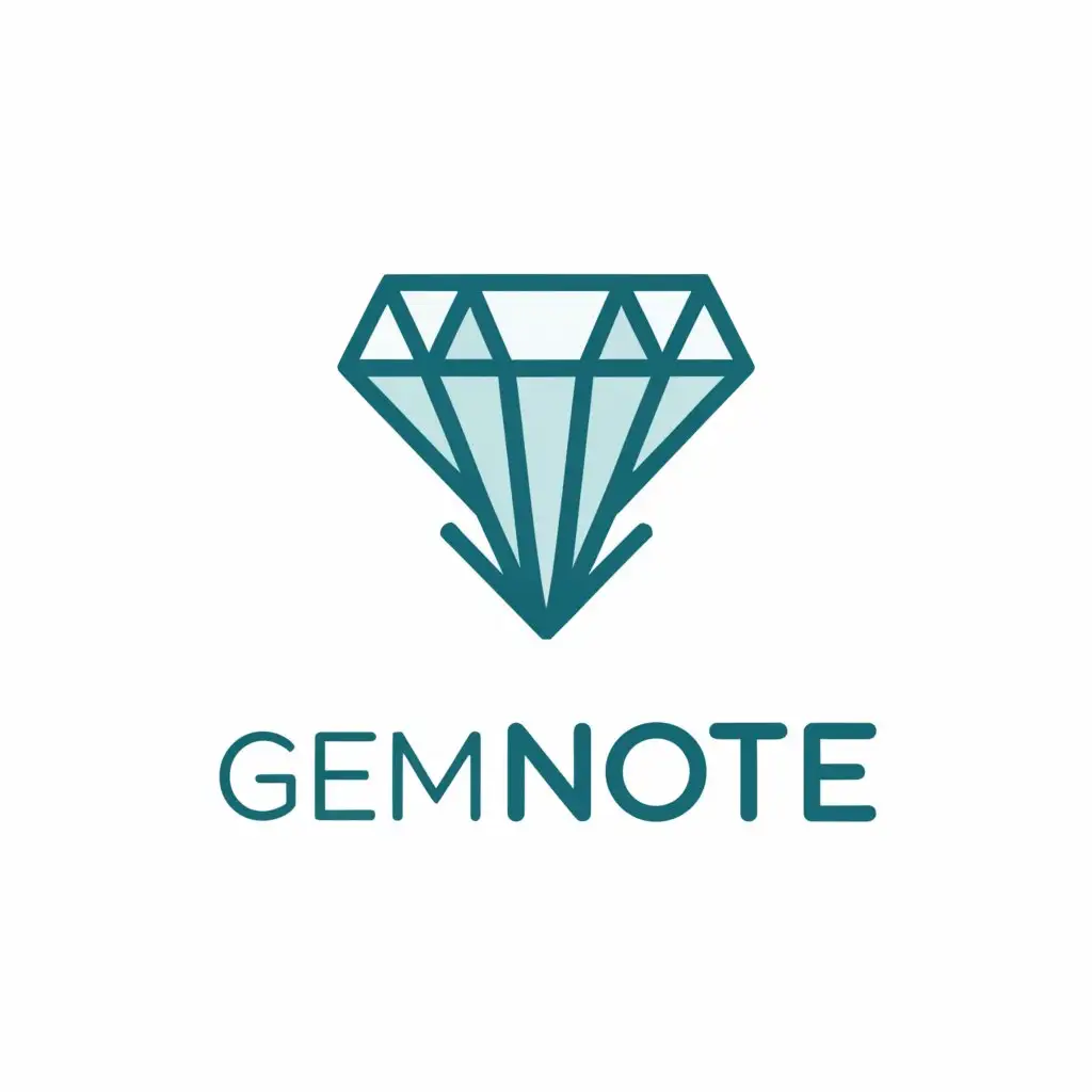 a logo design,with the text "Gem Note", main symbol:gem,Moderate,be used in Education industry,clear background