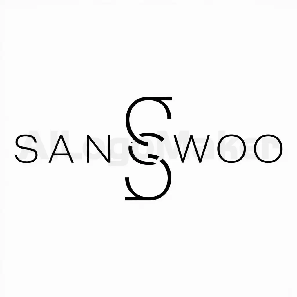 LOGO-Design-For-SANGWOO-Sleek-and-Minimalistic-S-Symbol-on-Clear-Background