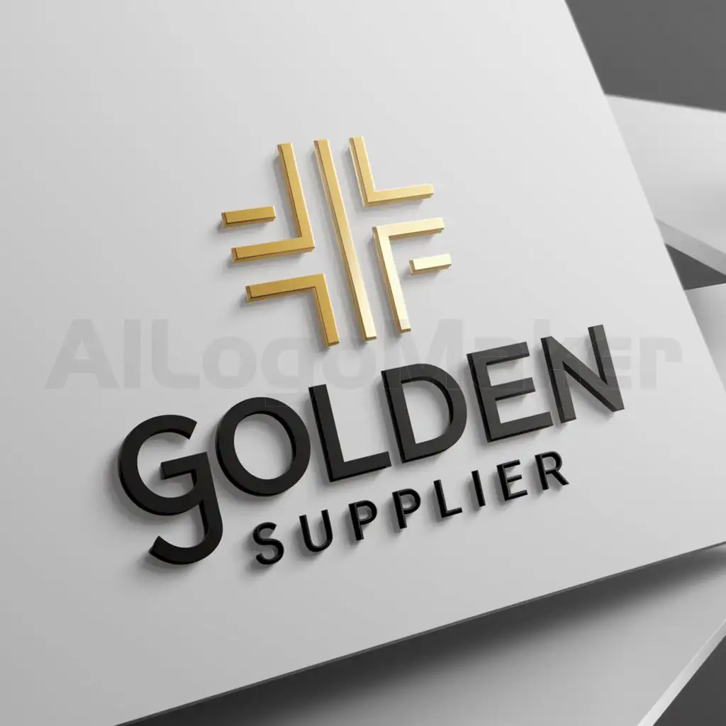 a logo design,with the text "golden supplier", main symbol:gold,complex,clear background
