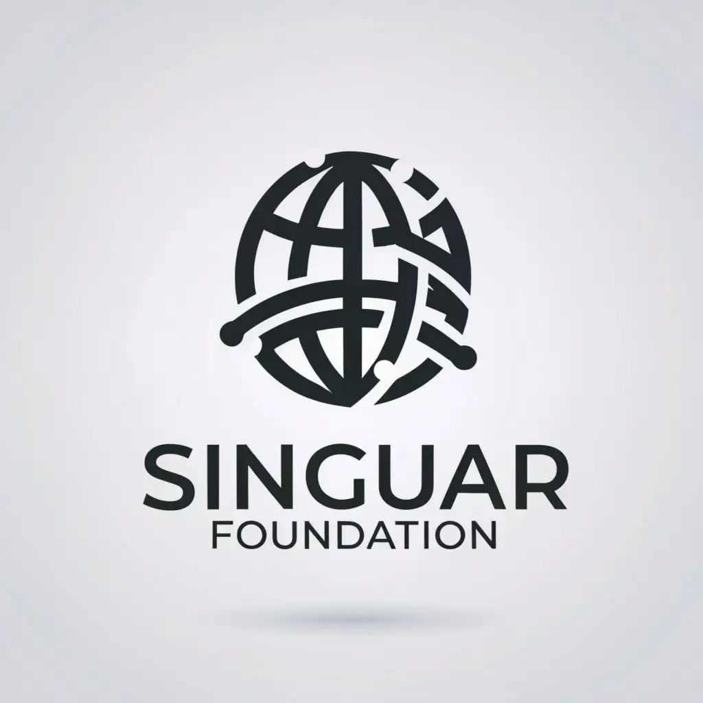 a logo design,with the text "Singular foundation", main symbol:world business connection,Minimalistic,be used in business industry,clear background