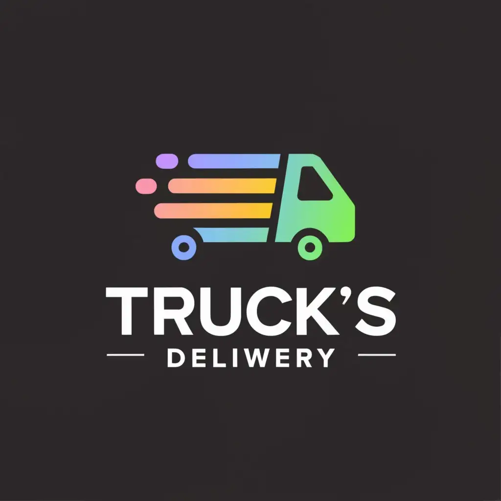 a logo design,with the text "trucks delievery", main symbol:truck,Moderate,be used in Retail industry,clear background