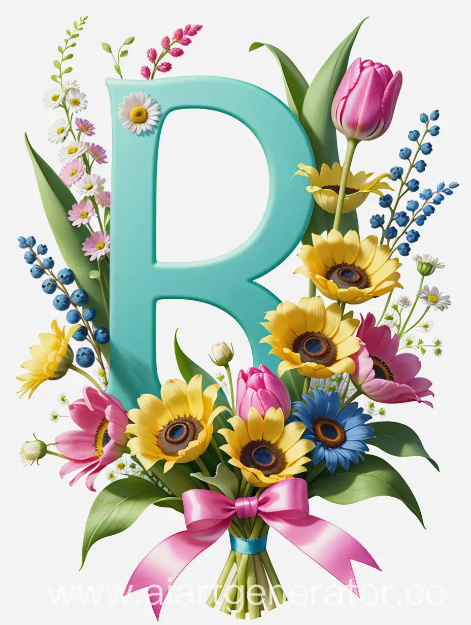 Floral-Bouquet-Spelling-Andrew-with-Vibrant-Flowers-on-White-Background