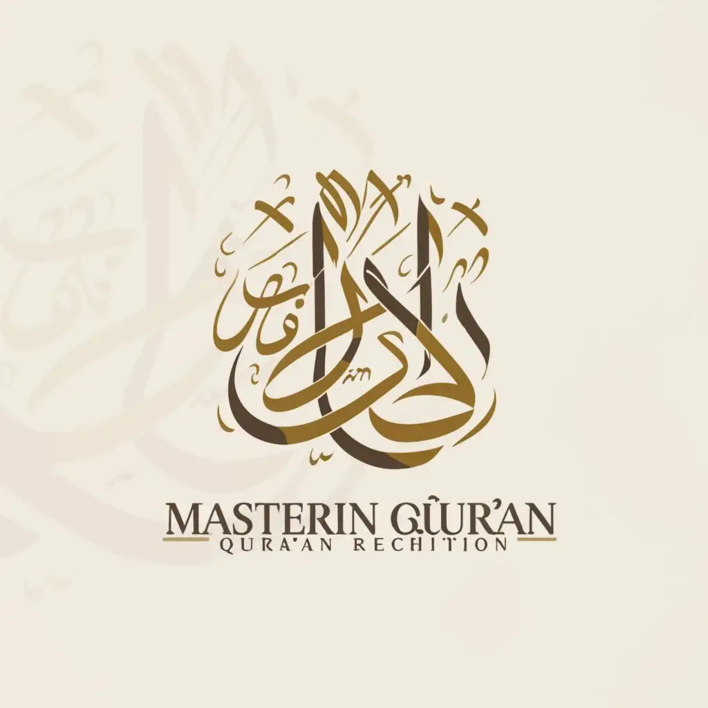 a logo design,with the text "Mastering Quran Recitaion", main symbol:a Quran,Moderate,clear background