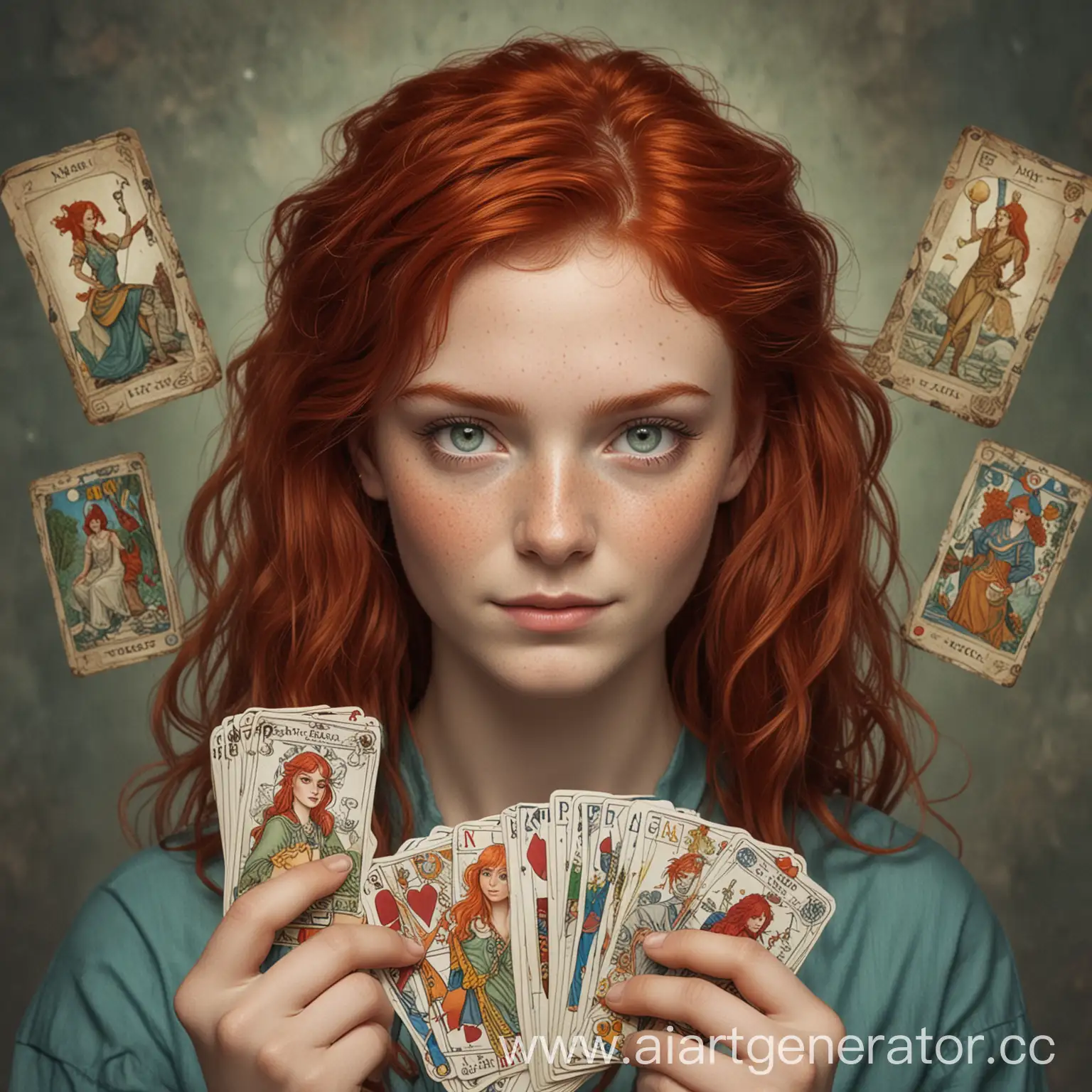 Young-Tarologist-with-Red-Hair-Holding-Tarot-Cards
