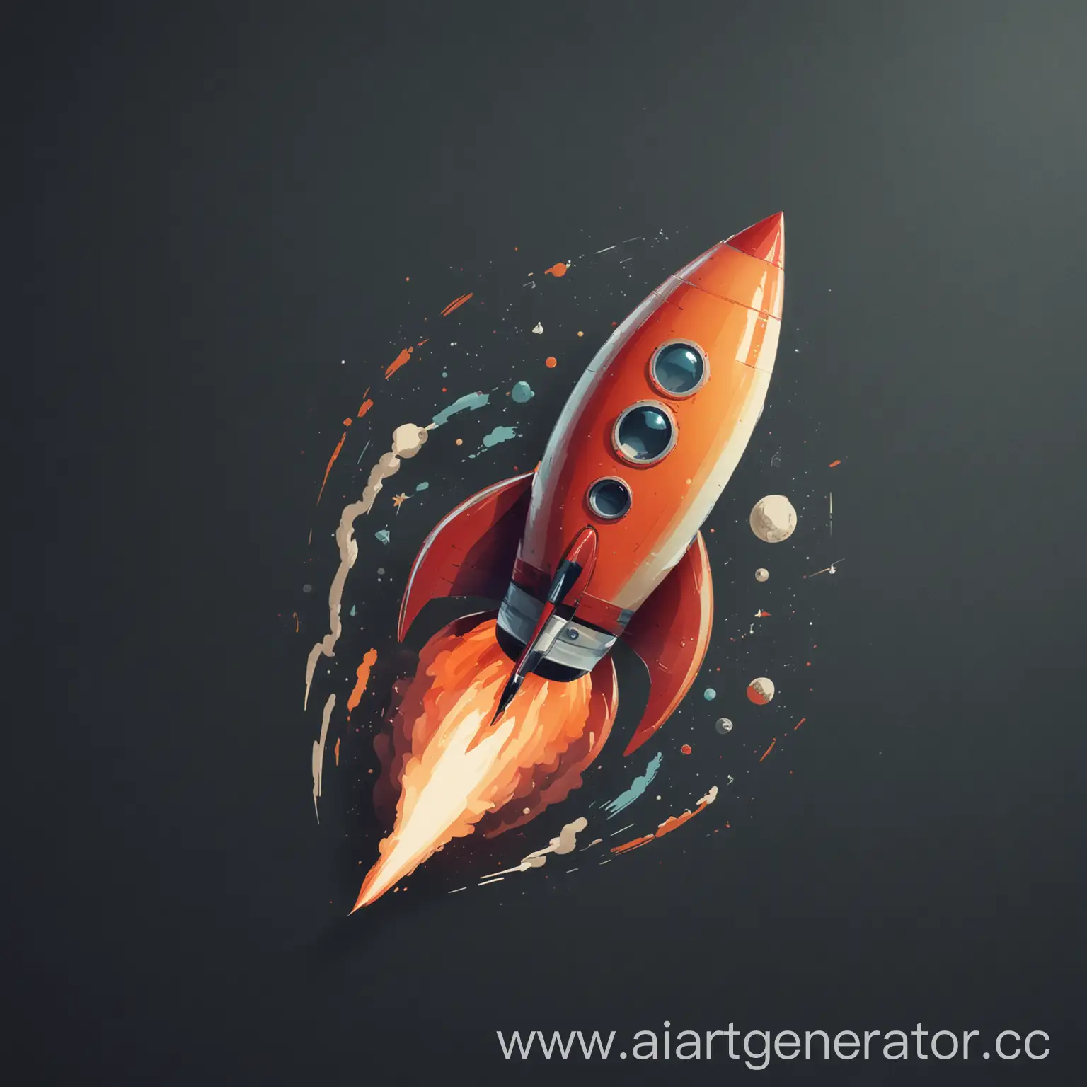 Modern-Rocket-Logo-Design-in-Bold-Colors