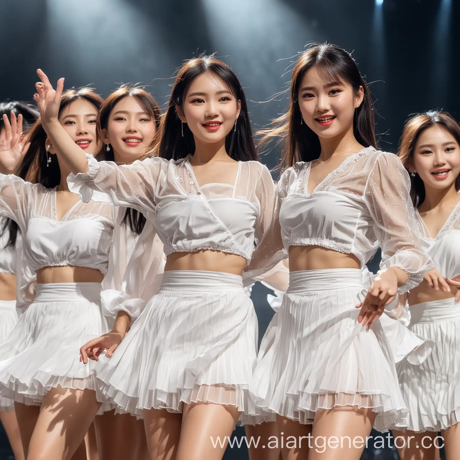 Elegant-Asian-Girls-Performing-Synchronized-Dance-in-White-Skirts-and-Black-Tops