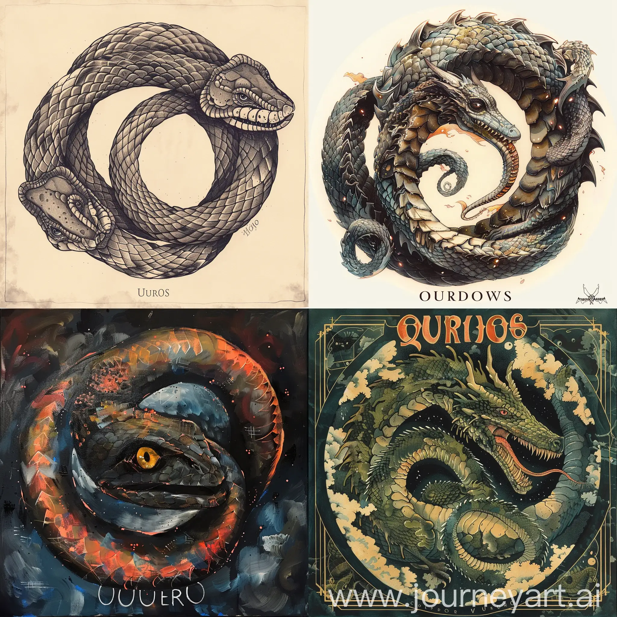 Ouroboros-Art-Abstract-Circular-Serpent-Symbol-in-Vibrant-Colors