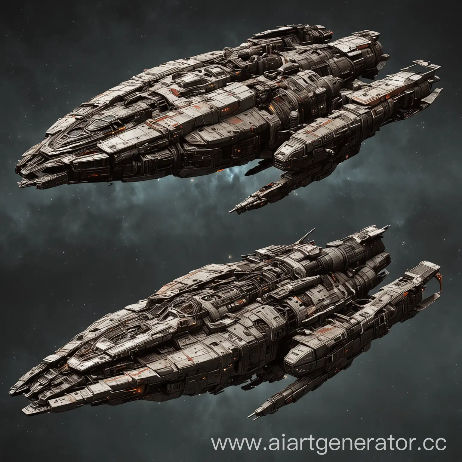 Majestic-Spaceship-Design-Inspired-by-Dead-Space-and-Mass-Effect-with-Engine-Details