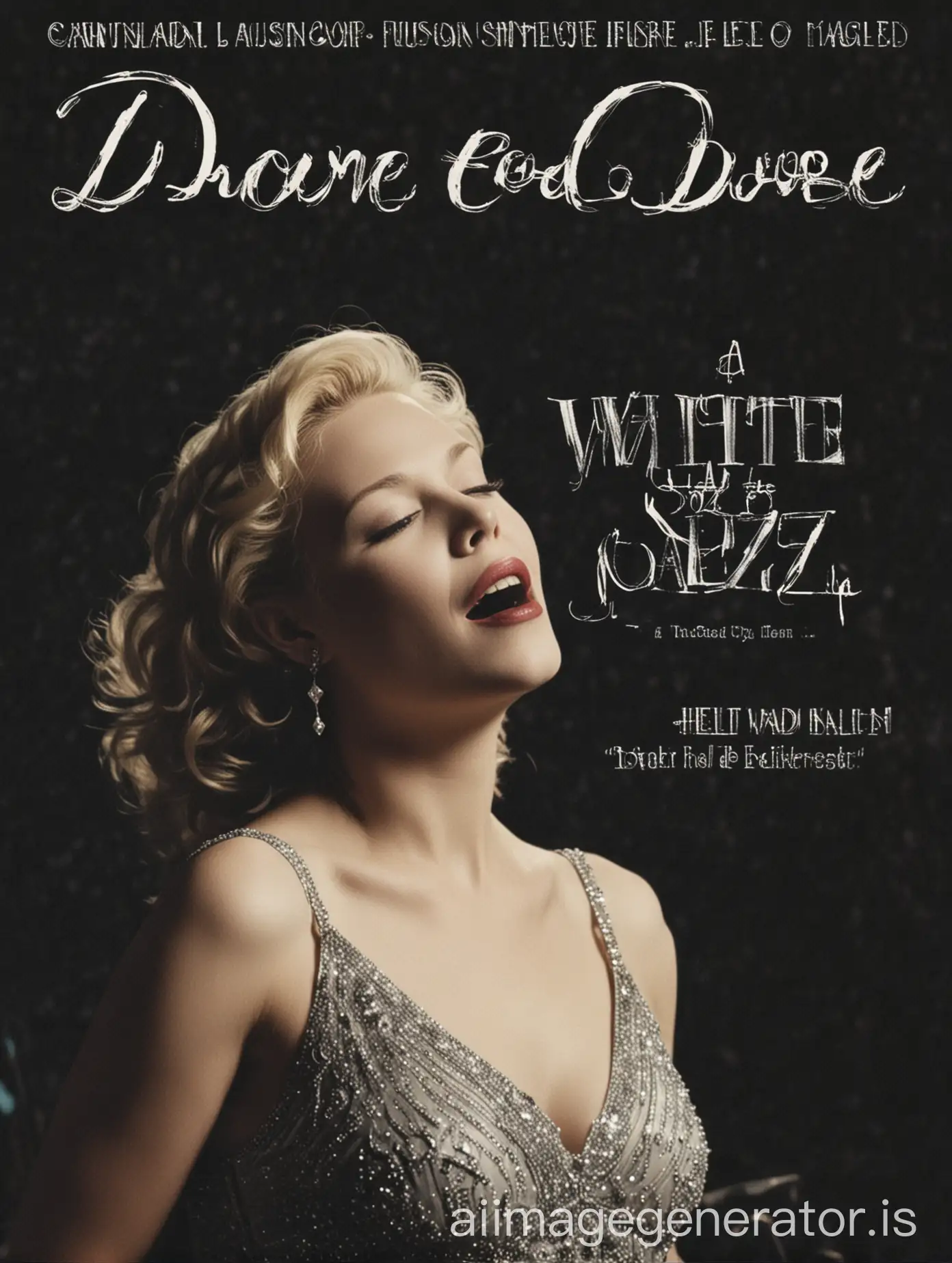book cover about a dark story of a white jazz singer called dove