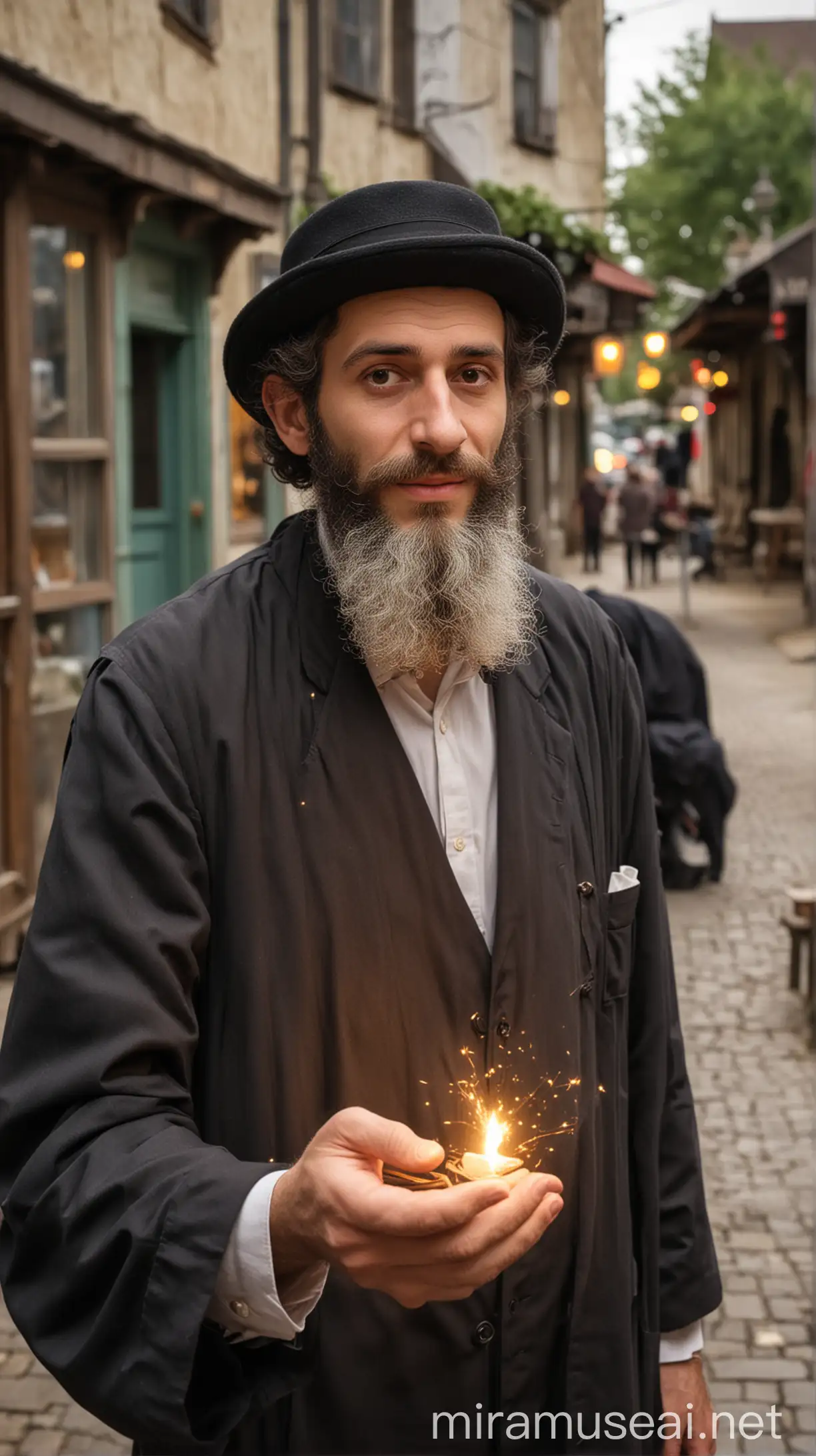 Jewish Man Displaying Magical Abilities in a Small Town