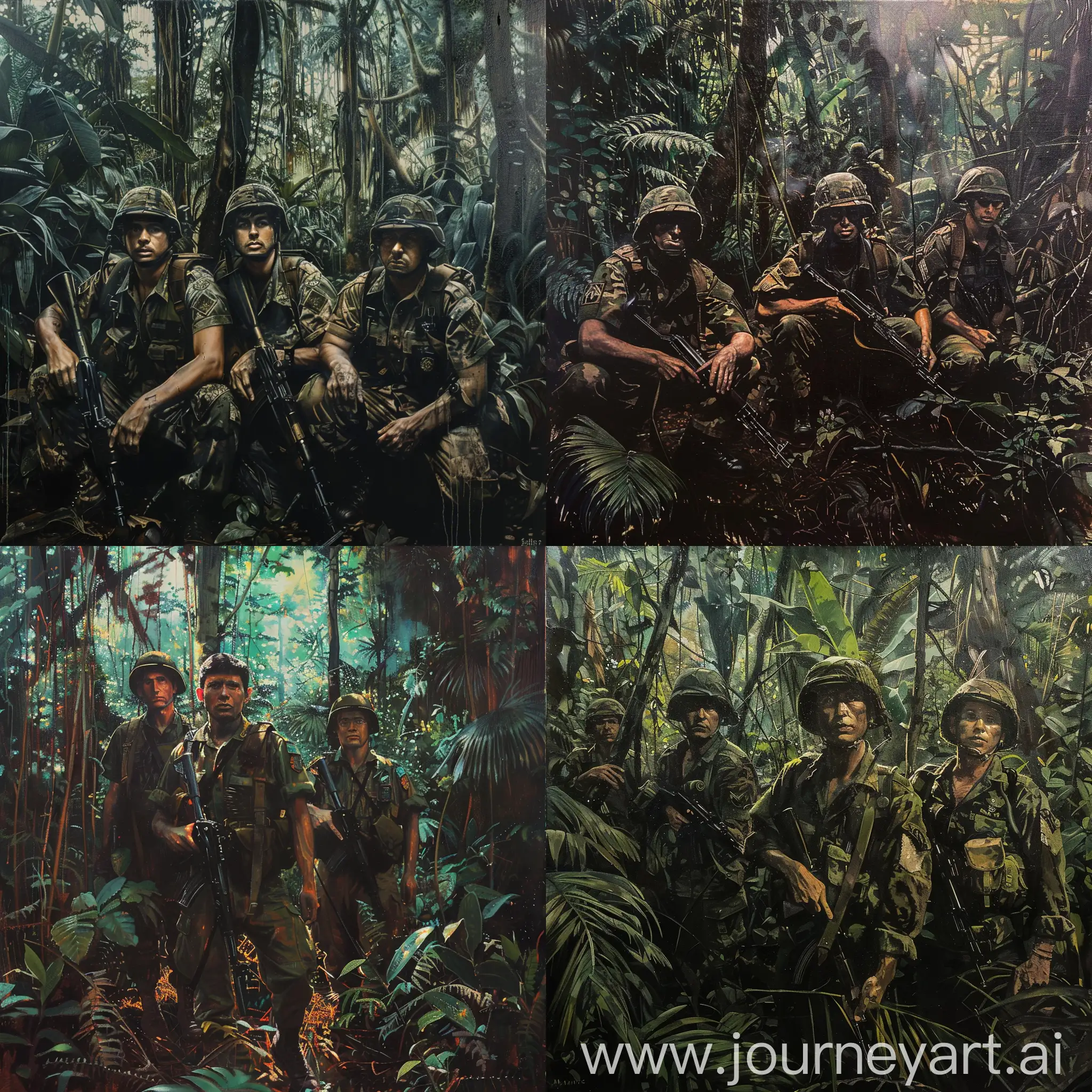 South-American-Army-Soldiers-in-Jungle-Setting-1988-Synthwave-Realism