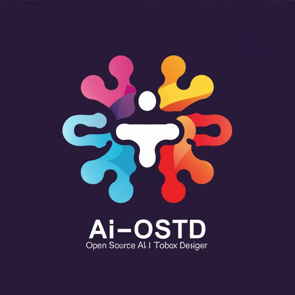 a logo design,with the text "AI-OSTD (Open Source AI Toolbox Designer)", main symbol:Customers struggle to find the most suitable tools from a vast and ever-growing market, leading to wasted time, frustration, and potentially poor tool selection. Traditional methods like manual research or salesperson recommendations are inefficient and lack objectivity.,complex,be used in Internet industry,clear background