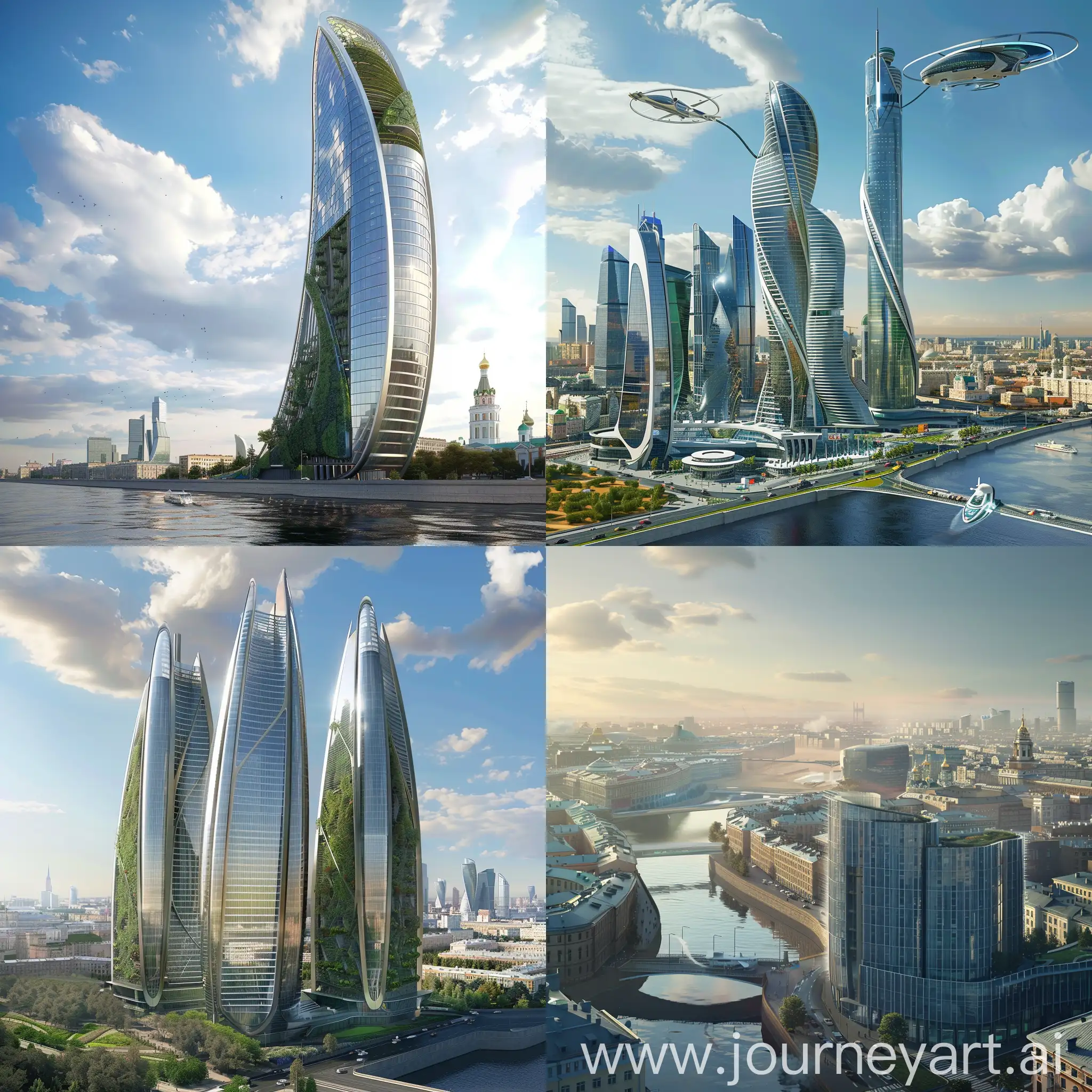 Futuristic Saint Petersburg, Kinetic Facades, Vertical Gardens, Helipads, Smart Homes, Transparent Aluminum Walls, Modular Furniture, Biometric Security Systems, 3D-Printed Interiors, Ubiquitous Computing, Augmented Reality Features, Aerodynamic Skyscrapers, Vertical Cities, Glass and Metal Facades, Integrated Transportation Hubs, Kinetic Roofs, Sustainable Energy Features, Interactive Public Displays, Holographic Projections, Underwater Structures, Adaptive Facades, unreal engine 5 --stylize 1000