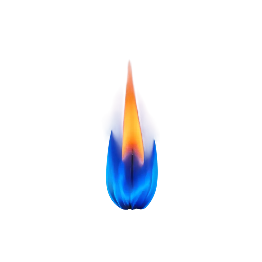 a single, intense blue flame