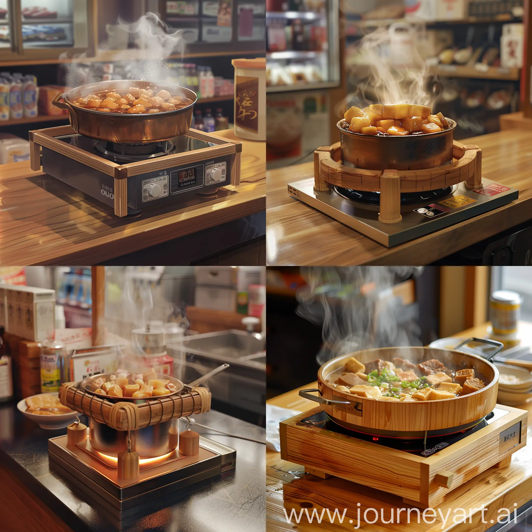 Steaming-Oden-Cooking-on-Convenience-Store-Counter