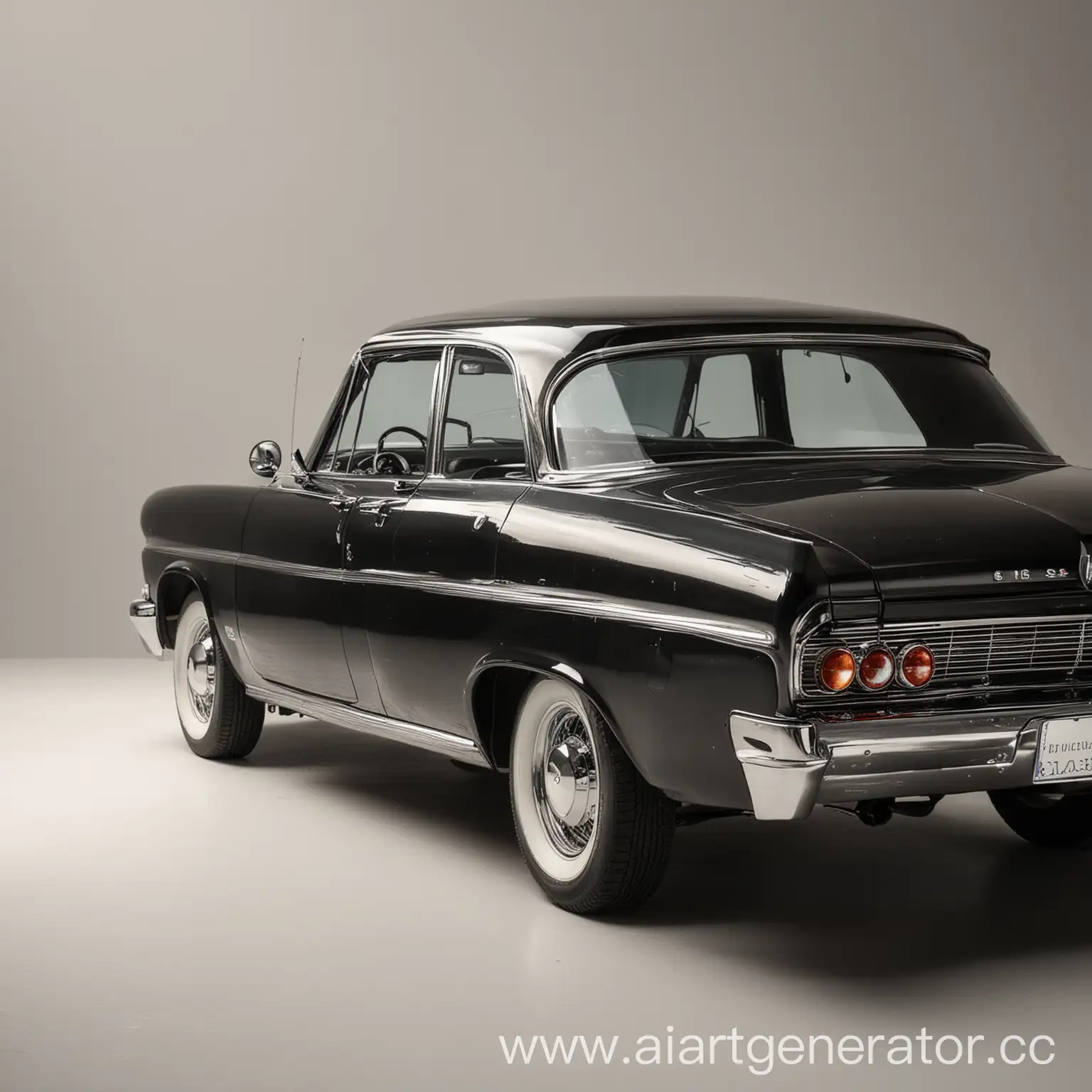 Vintage-Black-Car-on-Light-Background