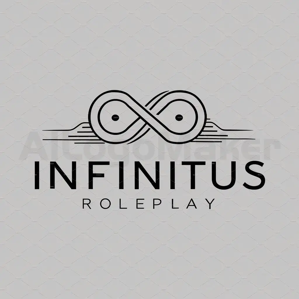 a logo design,with the text "Infinitus Roleplay", main symbol:Infinito,Moderate,be used in Others industry,clear background