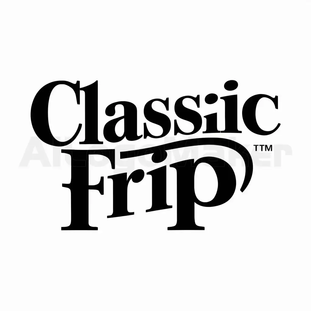 a logo design,with the text "Classic Frip", main symbol:cf,Moderate,be used in Others industry,clear background
