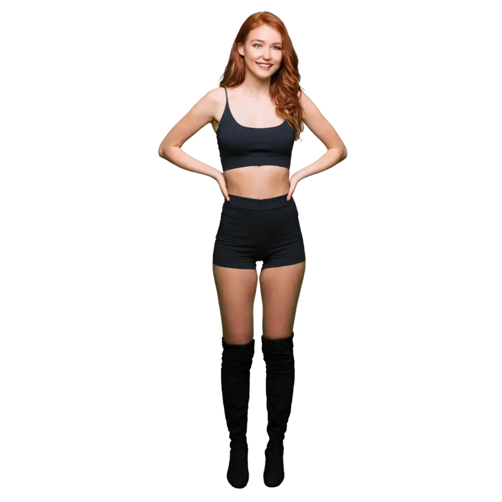 a redhead girl, amazing body