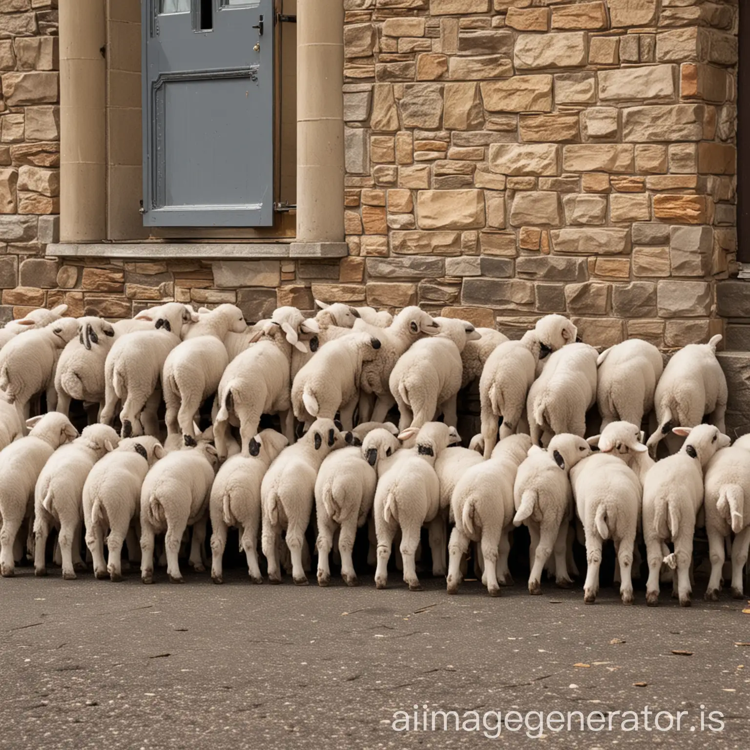 Innocent-Lambs-Praying-Outside-the-Church
